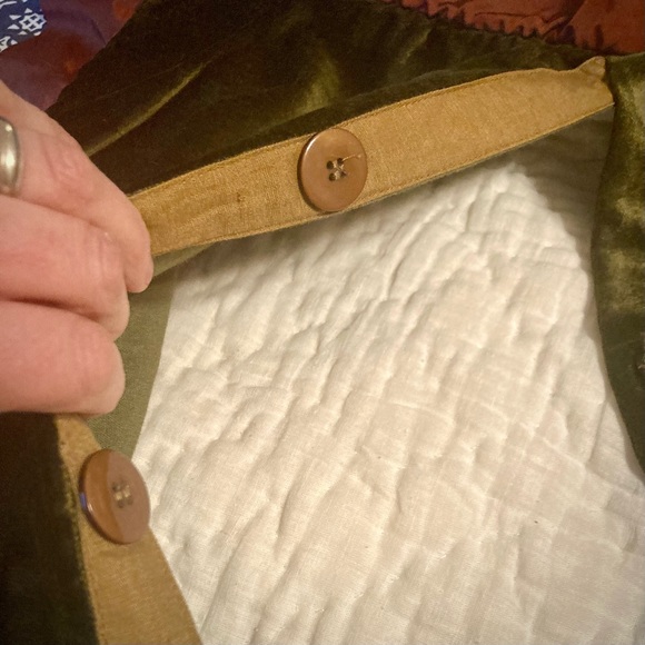 Victorian Heart Company quilted brown velvet throw pillow covers Boho Chic three - Picture 6 of 10